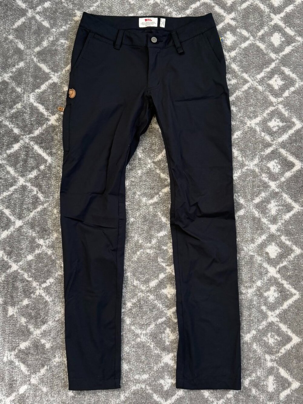 Fjallraven Abisko Stretch Trousers, Black, Size 29